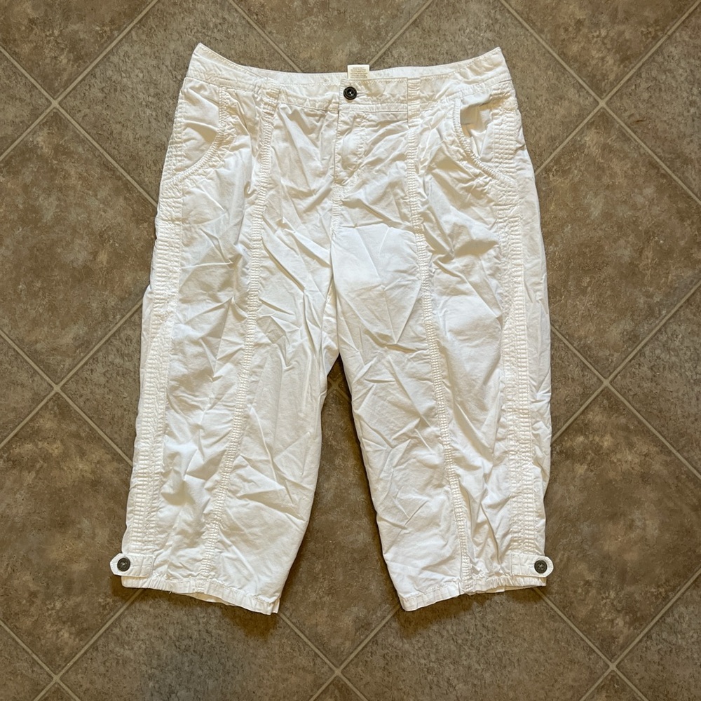 White Sonoma Life + Style vintage capri pants